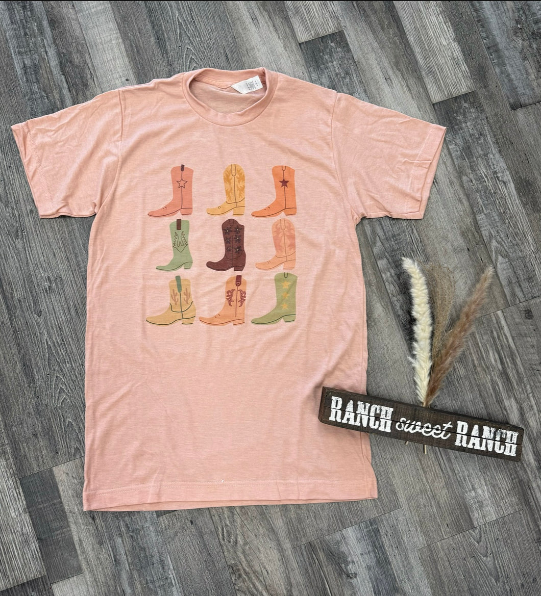 “Pink boots” graphic tee