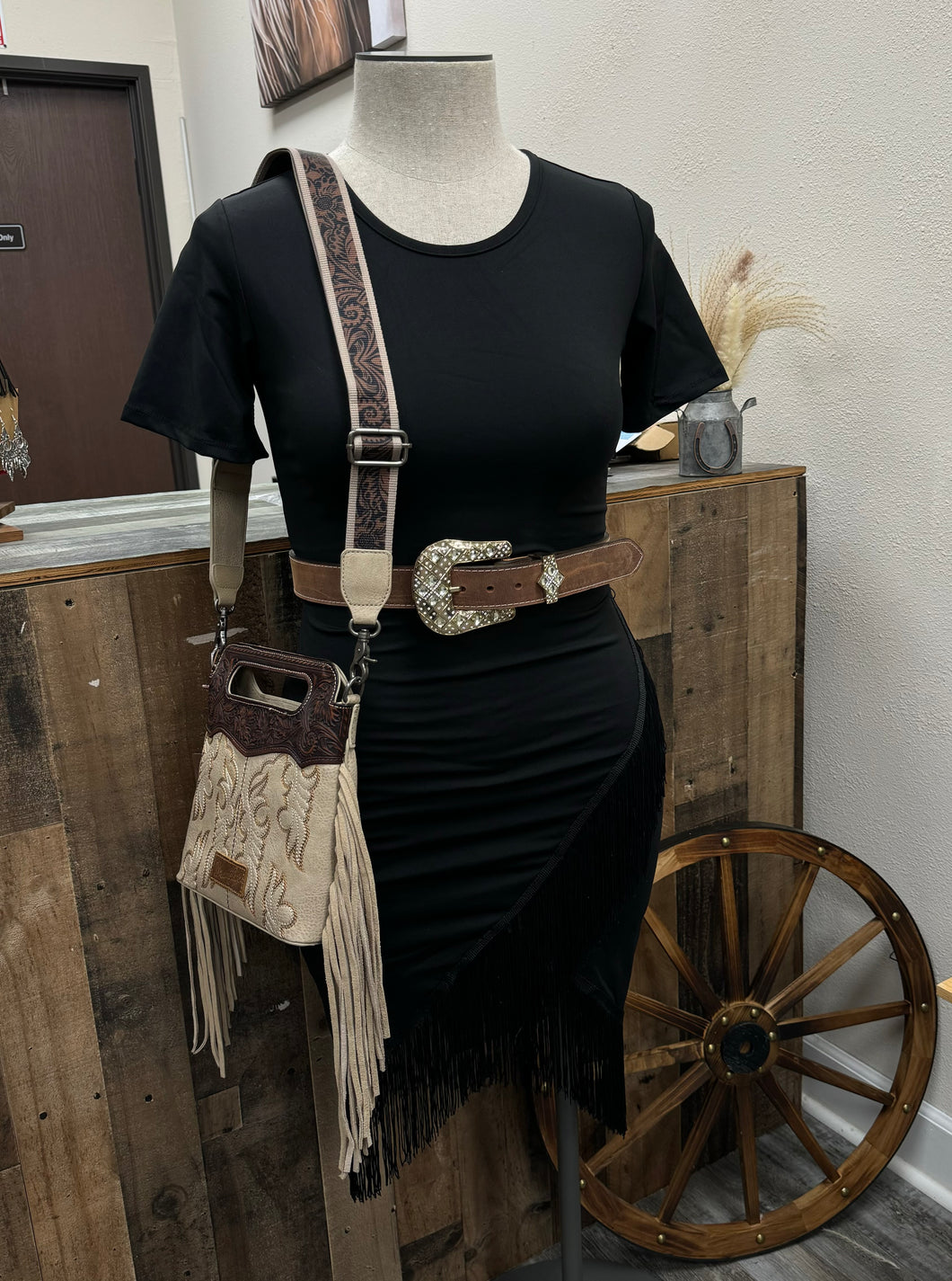 Women’s Black Dress W/ Fringe