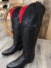 Load image into Gallery viewer, Women’s Tall Black/Red Snip Toe Boot
